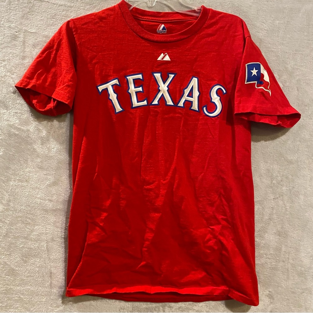 Vladimir Guerrero Shirt Men’s Small Red Tee Short Sleeve Texas Rangers #27 MLB